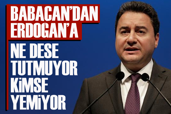 Babacan dan Erdoğan a: Ne dese tutmuyor, kimse yemiyor