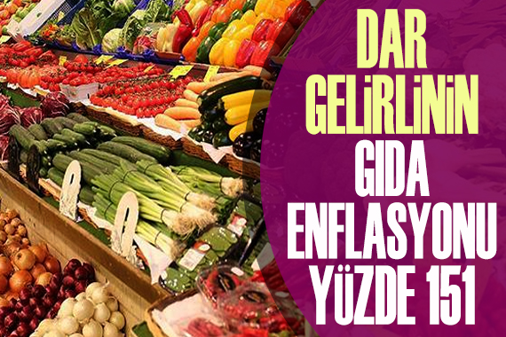 Dar gelirlinin gıda enflasyonu yüzde 151