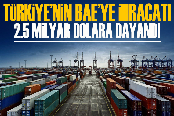 Türkiye nin BAE ye ihracatı 2,5 milyar dolara dayandı
