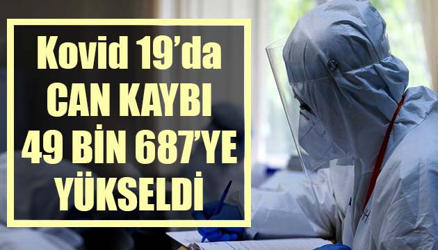 Sağlık Bakanlığı, Kovid 19 da son verileri açıkladı: Can kaybı 49 bin 687 ye yükseldi