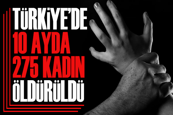 10 ayda 275 kadın öldürüldü