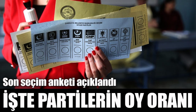 AK Partinin oy oranı ilk kez yüzde 30’un altında!