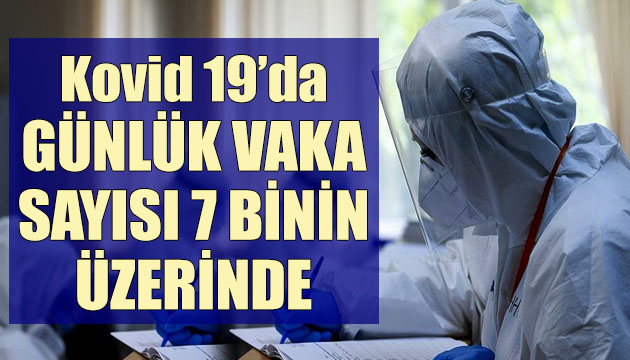 Sağlık Bakanlığı, Kovid 19 da son verileri açıkladı: Günlük vaka sayısı 7 binin üzerinde