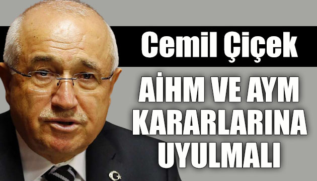 Cumhurbaşkanlığı YİK üyesi Çiçek: AİHM ve AYM kararlarına uyulmalı