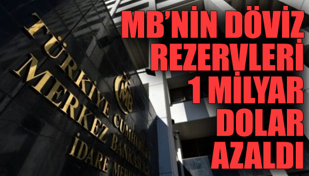 Merkez Bankası nın döviz rezervleri 1 milyar dolar azaldı!