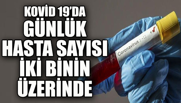 Kovid 19 da günlük hasta sayısı iki binin üzerinde