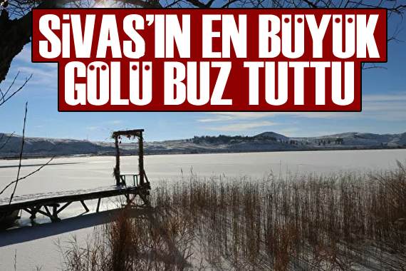 Sivas ın en büyük gölü  Tödürge  buz tuttu