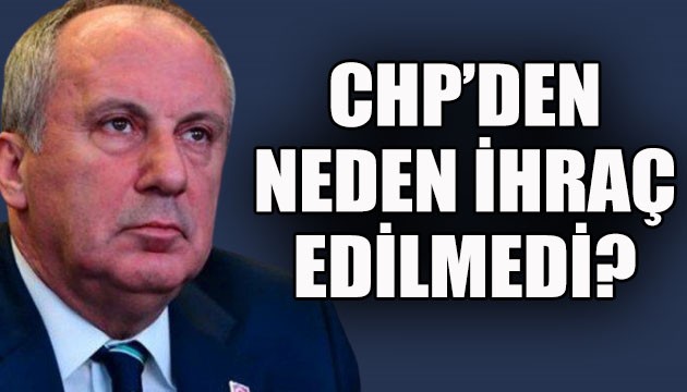 Muharrem İnce neden CHP'den ihraç edilmedi?