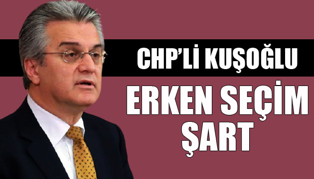 CHP li Kuşoğlu: Erken seçim şart