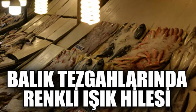 Balık tezgahlarında renkli ışık hilesi