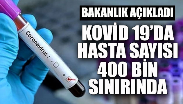 Bakanlık açıkladı: Kovid 19 da hasta sayısı 400 bin sınırında