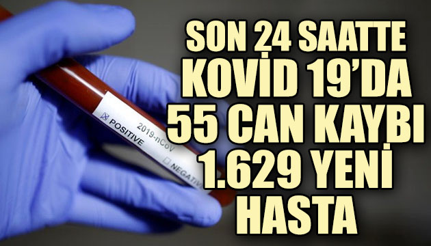 Son 24 saatte Kovid 19 da 55 can kaybı 1.629 yeni vaka!