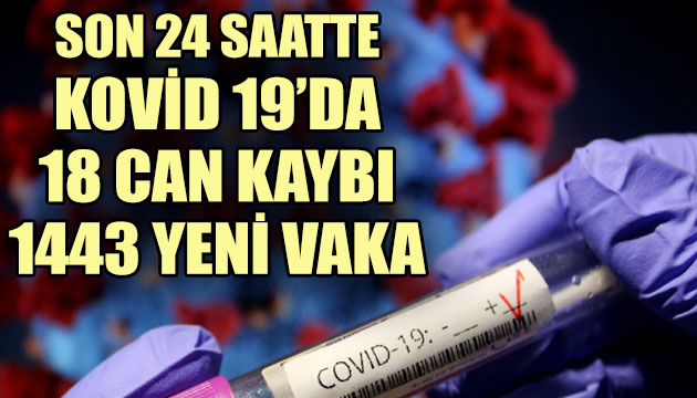 Son 24 saatte Kovid 19 da 18 can kaybı 1443 yeni vaka!