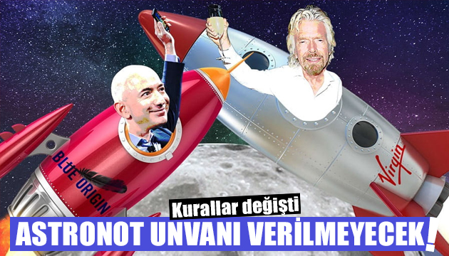 Astronot unvanı alamayacaklar!