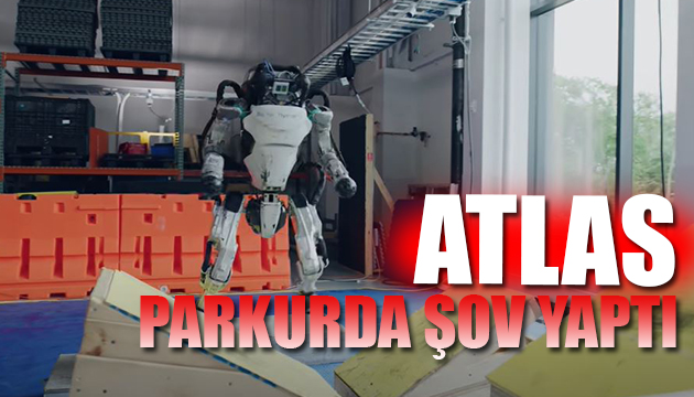 Robot Atlas, parkurda şov yaptı!