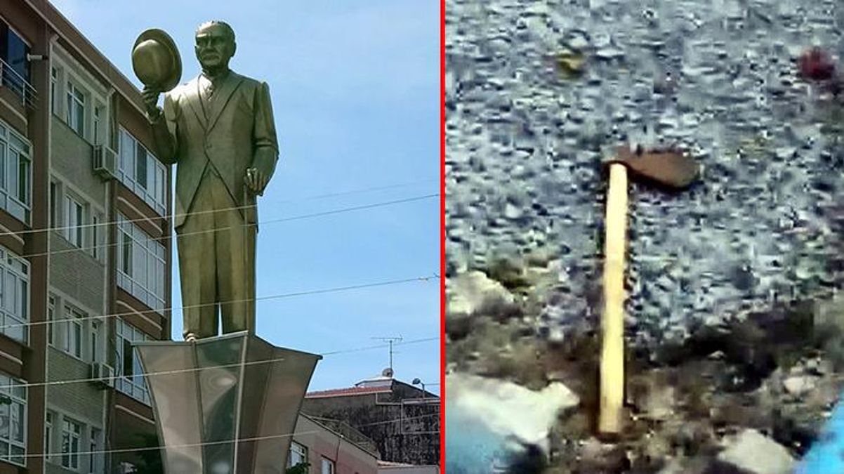 İstanbul Avcılar da Atatürk anıtına baltalı saldırı: 1 gözaltı