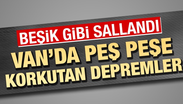 Van da peş peşe depremler