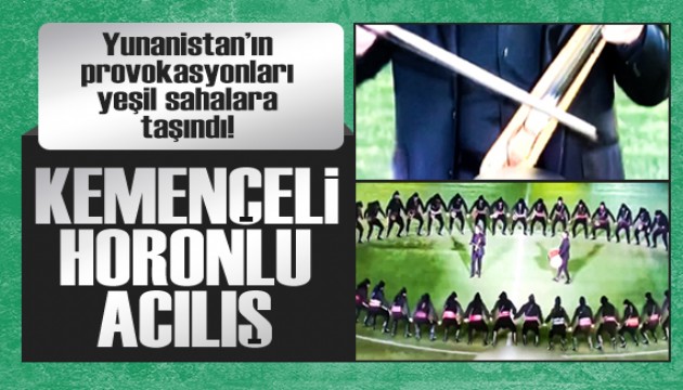 Yunanistan'da stat açılışında horonlu provokasyon!