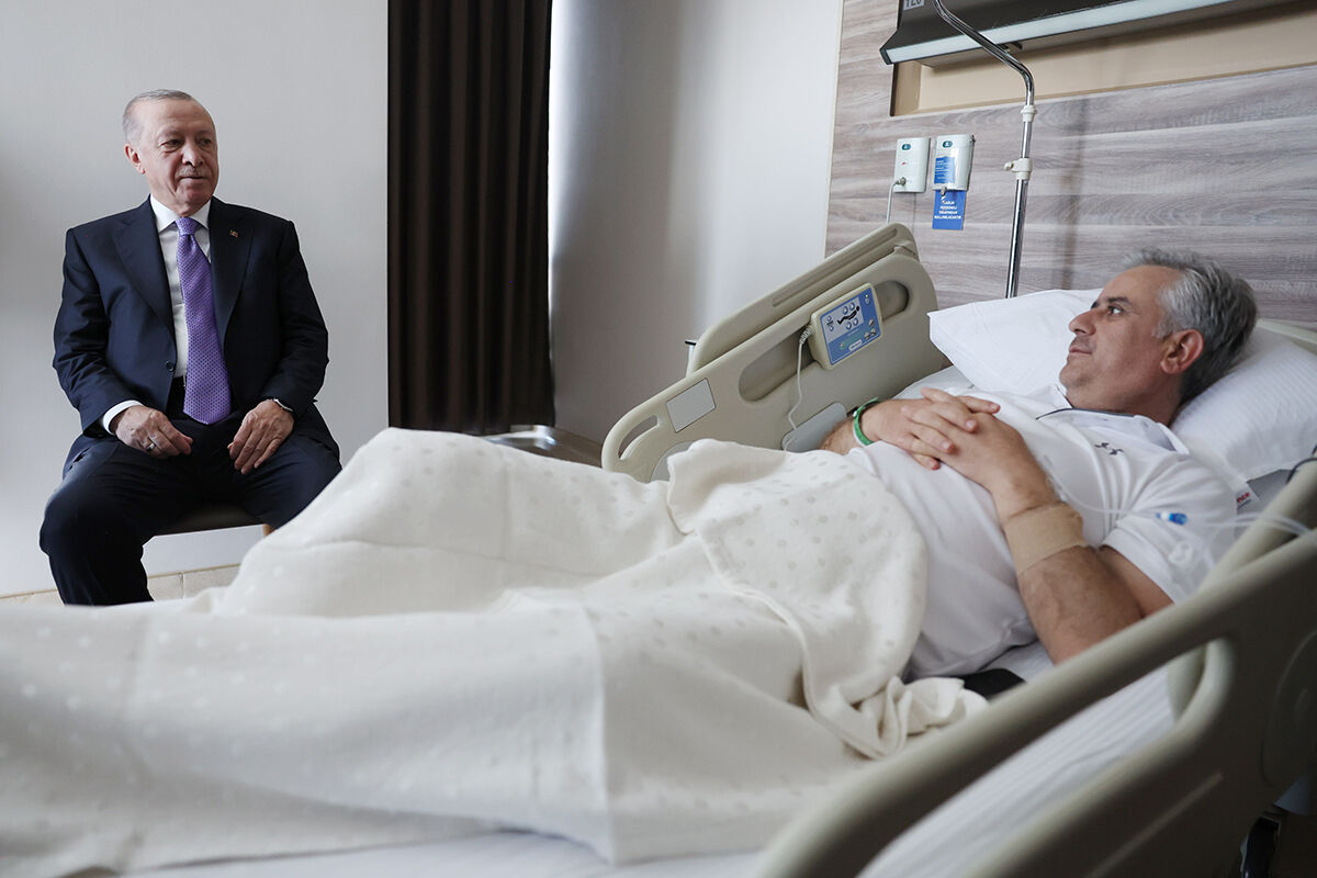 Erdoğan dan Hasan Basri Yalçın a ziyaret