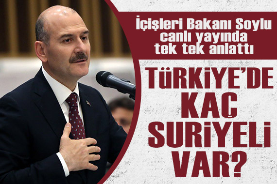 Bakan Soylu dan  10 milyon Suriyeli  iddiasına cevap! Rakamlarla tek tek açıkladı...