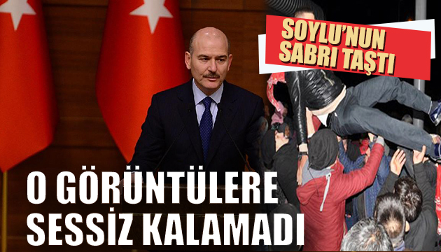 Bakan Soylu yu kızdıran görüntü