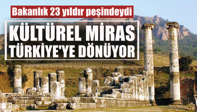 23 yıldır izi sürülen kültürel miras geri alınıyor