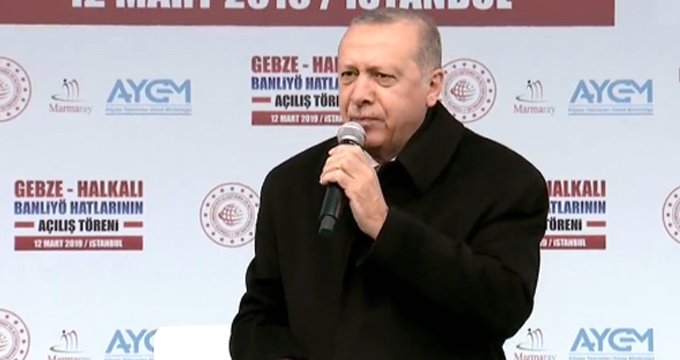 Erdoğan, banliyö açılışında konuştu