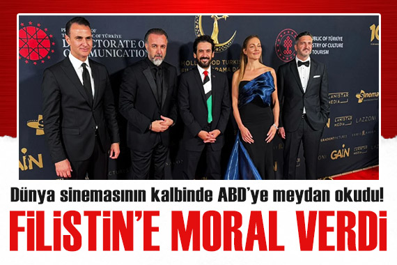 Batuhan Mumcu dünya sinemasının kalbinde ABD ye meydan okudu, Filistin e moral verdi!