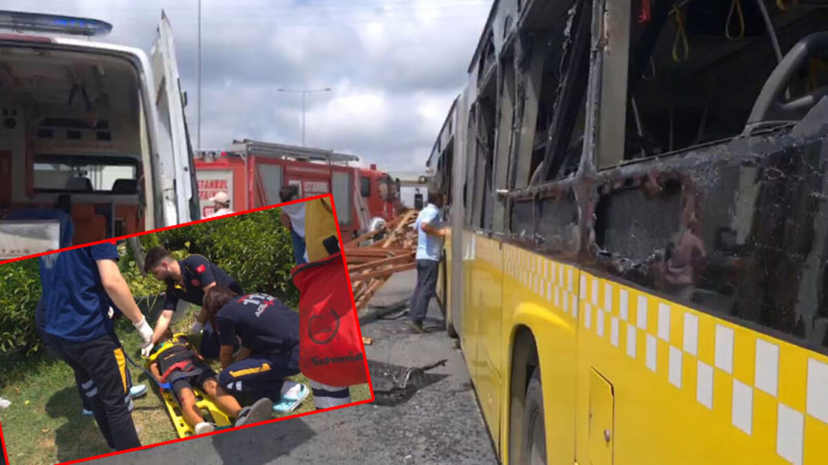 Feci kaza: Kamyondaki demirler otobüse saplandı
