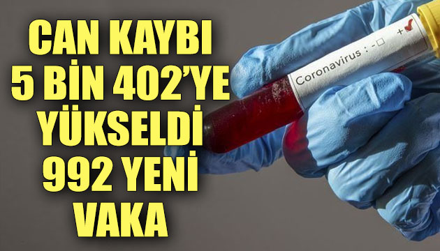 Koronavirüste can kaybı 5 bin 402 ye yükseldi