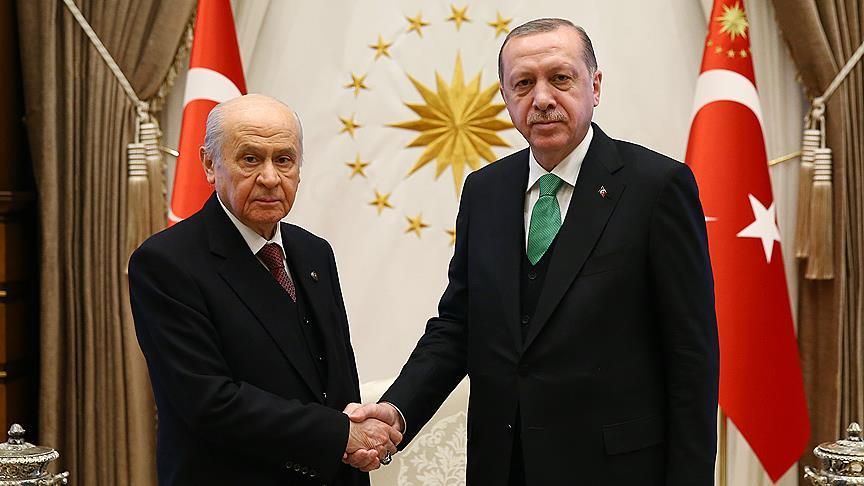 Erdoğan dan Bahçeli ye ziyaret