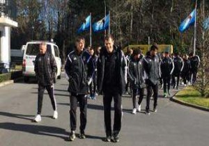 Beşiktaşlı futbolcular maç öncesi yürüyüş yaptı!