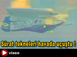 ŞİDDETLİ RÜZGAR, SÜRAT TEKNELERİNİ BÖYLE UÇURDU. İŞTE NEFES KESEN GÖRÜNTÜLER... - VİDEO