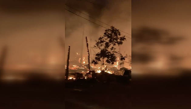 Antalya da bungalov ev yangını