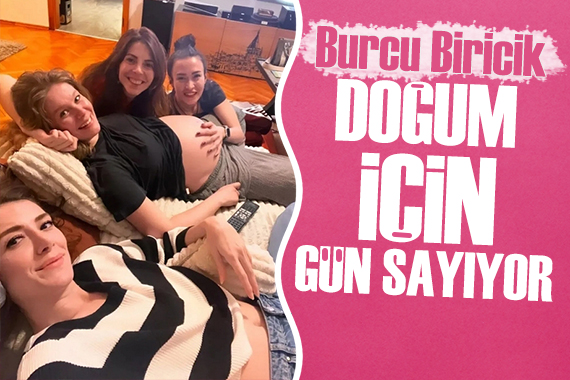Doğum için gün sayan Burcu Biricik ten yeni fotoğraf