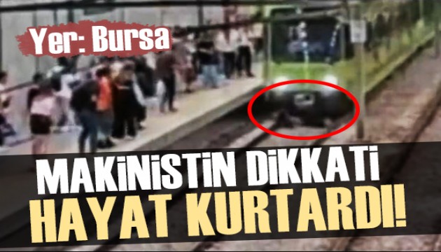 Makinistin dikkati hayat kurtardı!