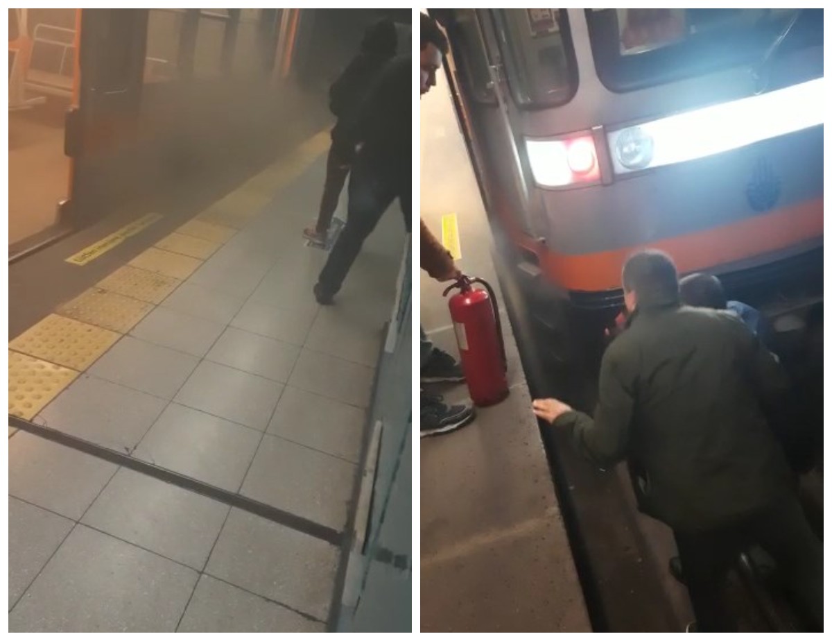 İstanbul da metroda dumanlar yükseldi