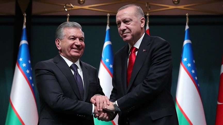 Erdoğan Özbekistanlı mevkidaşı ile görüştü
