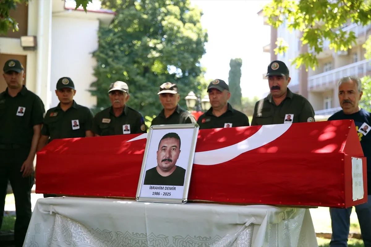 Orman şehidi İbrahim Demir e veda