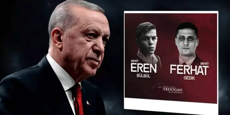 Erdoğan dan Eren Bülbül ve Ferhat Gedik mesajı