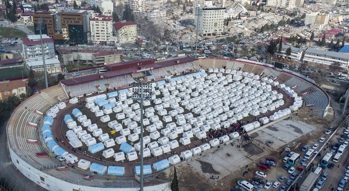 Kahramanmaraş a çadırkent kuruldu