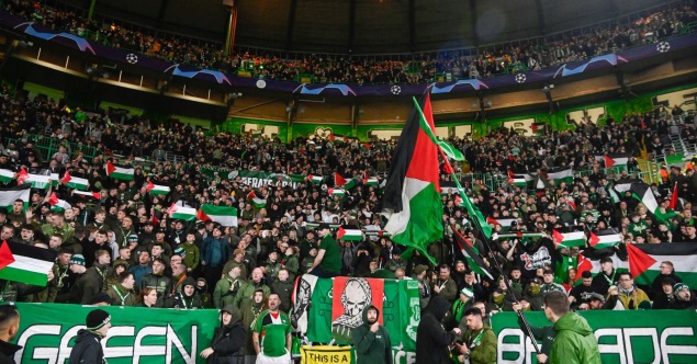Celtic tribünlerinden Filistin e destek