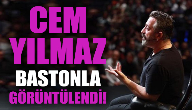 Cem Yılmaz bastonla görüntülendi!