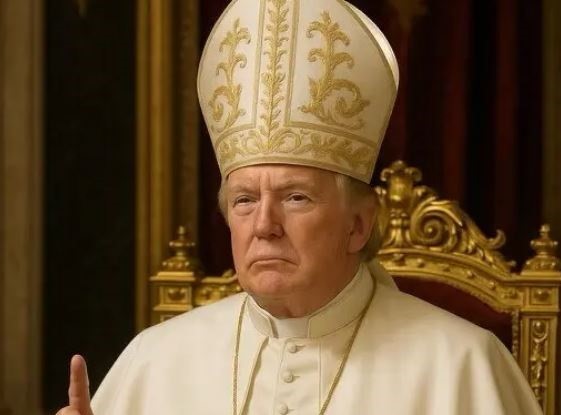 Donald Trump tan  Papa  pozu