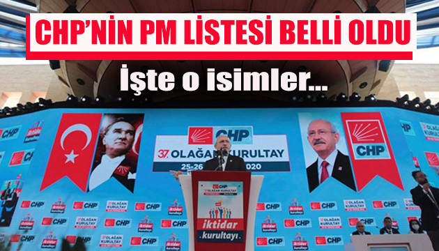 Kılıçdaroğlu’nun PM listesi belli oldu