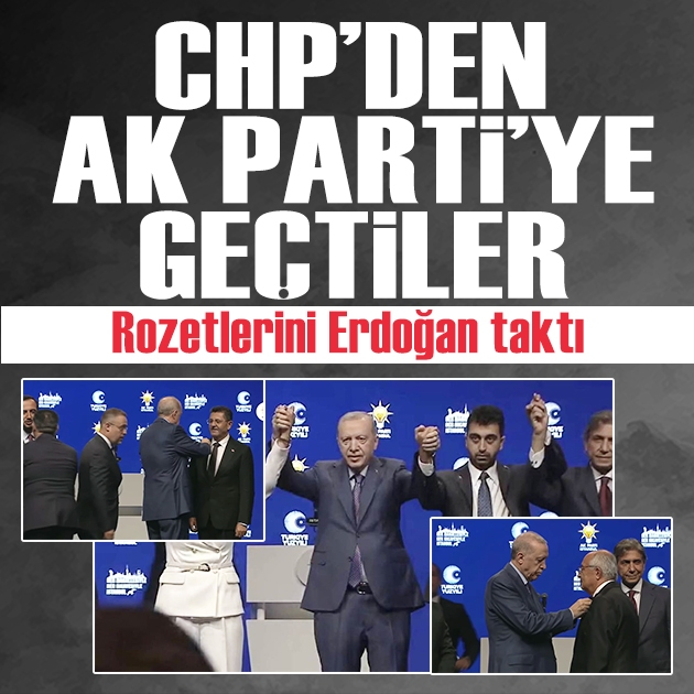 3 CHP'li belediye başkanı daha AK Parti'ye katıldı: Rozetlerini Cumhurbaşkanı Erdoğan taktı
