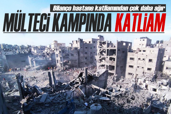 İsrail Gazze de mülteci kampını vurdu! Çok sayıda ölü ve yaralı var