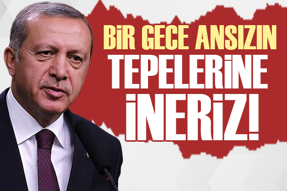 Cumhurbaşkanı Erdoğan: Bir gece ansızın tepelerine ineriz