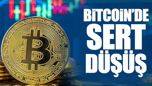 Bitcoin de sert düşüş