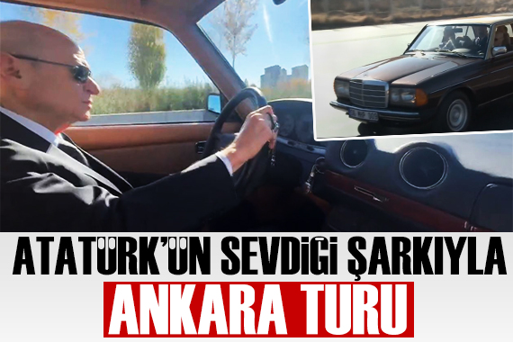 Devlet Bahçeli klasik otomobiliyle Ankara yı turladı